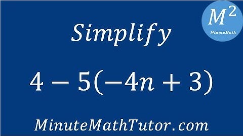 Simplify 4-5(-4n+3)
