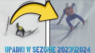 upadki w skokach narciarskich PŚ sezon 2023/2024