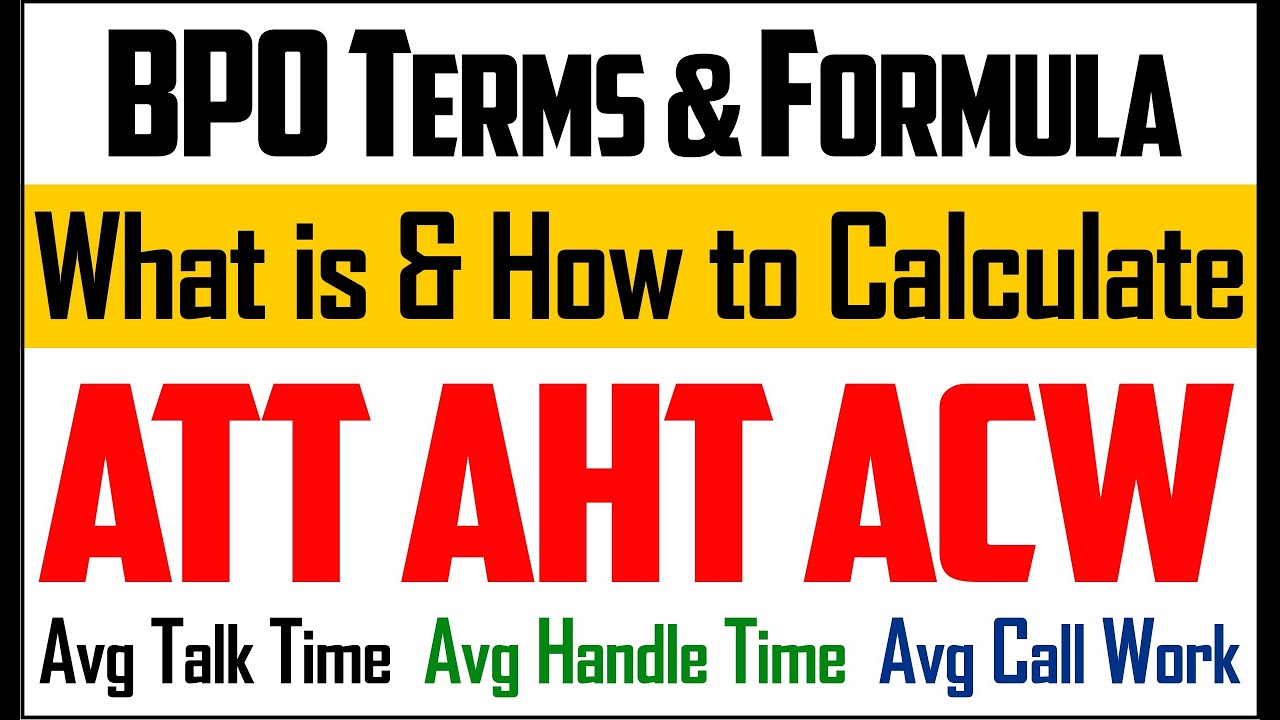 What Is AHT ACW ATT Average Hold Time Average Call Work Average Talk What Is AHT ACW ATT Average Hold Time Average Call Work Average Talk
