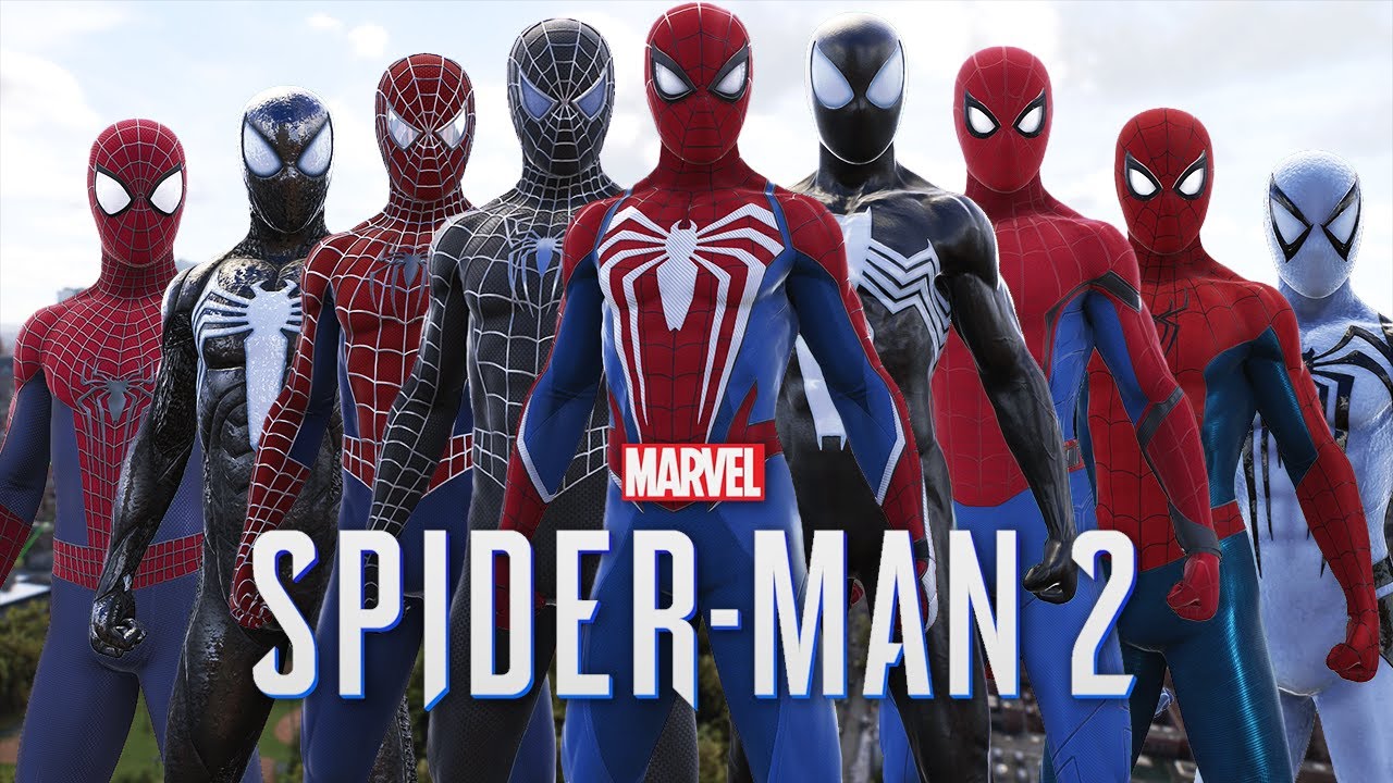 All Suits/Costumes in Marvel's Spider-Man 2 PS5 (Peter + Miles
