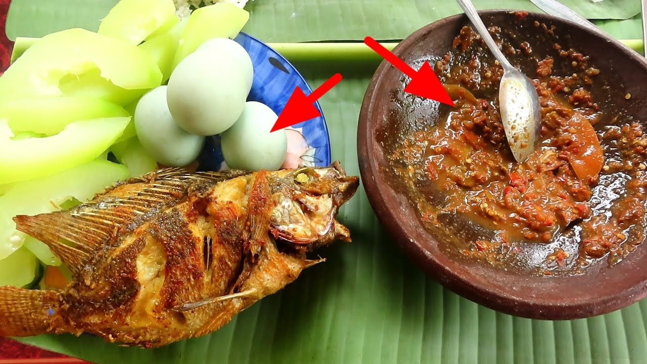 PAGI-PAGI DAPET RIZKI|| SAMBAL TRASI, TELOR ASIN, IKAN GORENG, PEPAYA REBUS