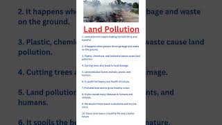 10 Lines On Land Pollution