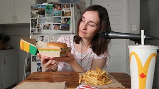 McDonalds Chicken Big Mac & Fries ~ Whispered ASMR