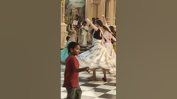 Thumbnail of Radhe Radhe jay sree krishna bolo jay radhe@sree dham vrineavan iskcon#@ kirtan niratra
