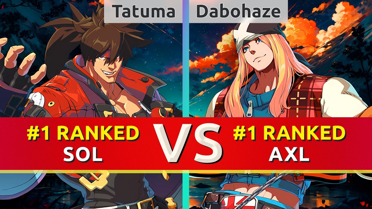 GGST ▰ Tatuma (#1 Ranked Sol) vs Dabohaze (#1 Ranked Axl). High Level Gameplay