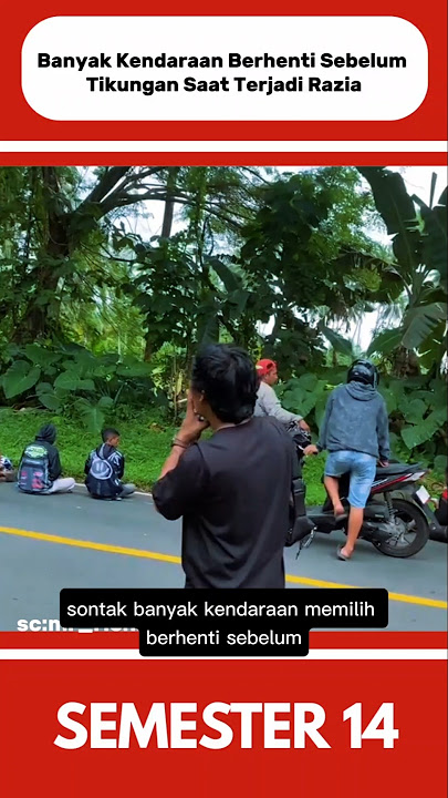 BANYAK KENDARAAN BERHENTI SEBELUM TIKUNGAN SAAT TERJADI RAZIA#shorts