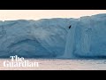 &#39;Like kayaking on another planet&#39;: Kayaker achieves historic 20m glacier waterfall descent