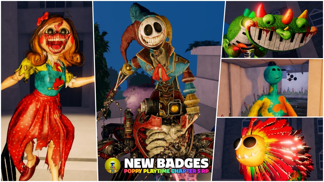 [ PROTOTYPE ] How To Get ALL New 10 Badges & New Morphs in Poppy Playtime Chapter 5 RP - Roblox