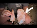 Flintknapping a Large piece of Coral!