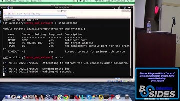 Offense01 Plunder Pillage and Print The art of leverage multifunction printers during penetration te