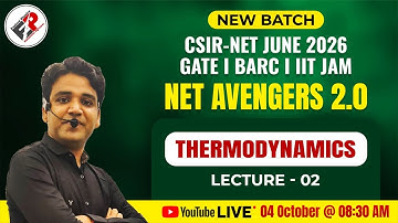 THERMODYNAMICS LECTURE -02 I CSIR NET JRF JUNE 2026 I IIT JAM I GATE  I By Himanshu Sir