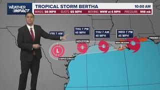Weather Impact: Tracking Tropical Storm Bertha, plus extreme heat in the Houston area