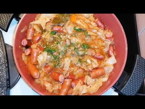 cabbage with sausages
