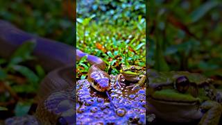 Nature Fight 🐍🐸 | Snake Attack on Frog #shorts #viral #trending