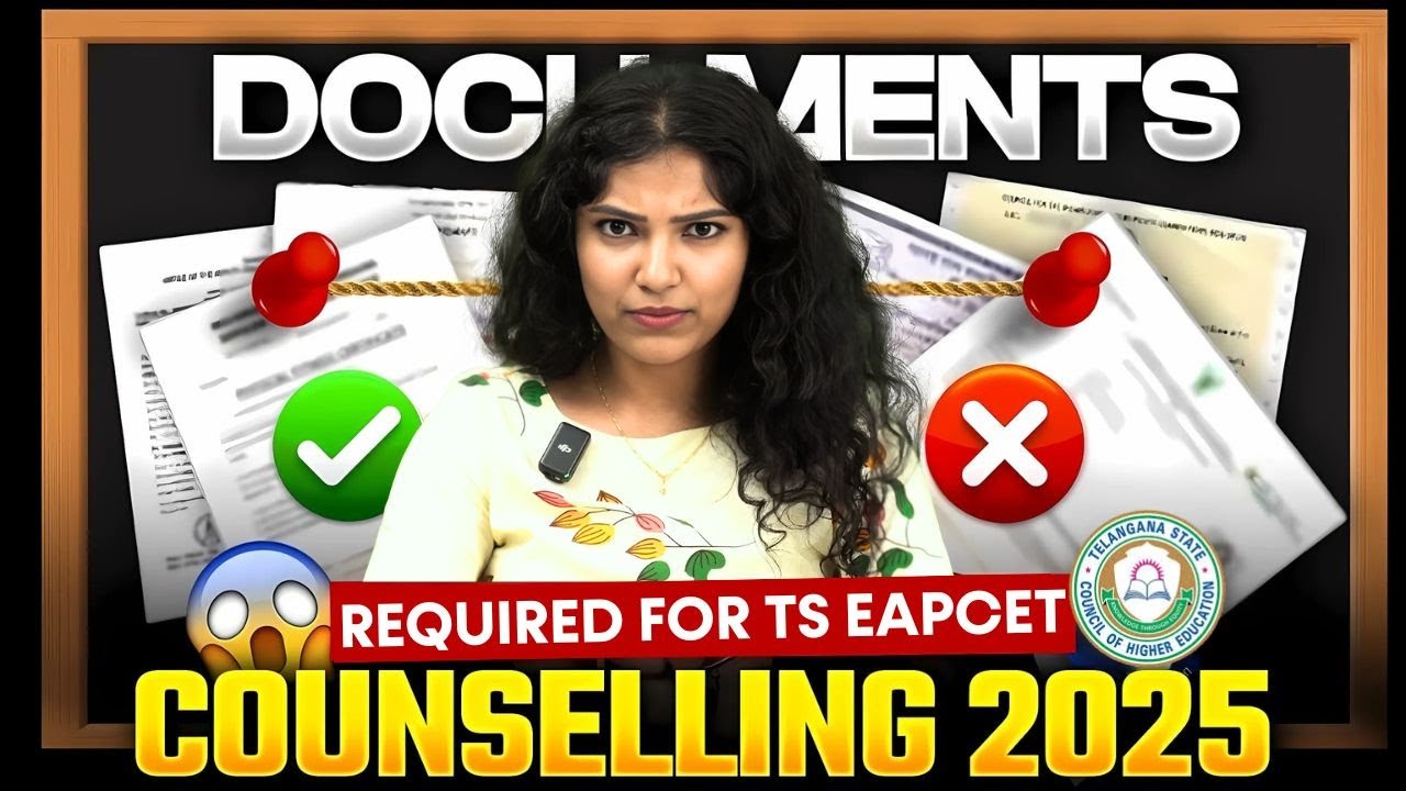 Documents required for TS EAMCET Counselling 2025 || EAPCET Counselling ...