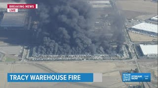 Massive fire engulfs Medline warehouse in Tracy