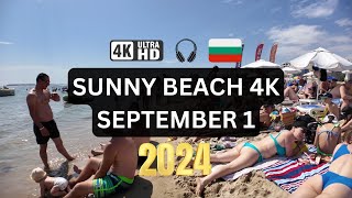 Sunny Beach Bulgaria Beach Walk Summer 4K 16Bit Ambient Sounds 2024