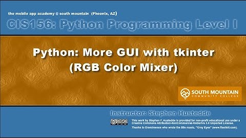 Python 11C   More tkinter GUI RGB Color Mixer