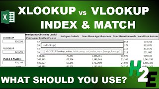 xlookup vs vlookup vs index & match