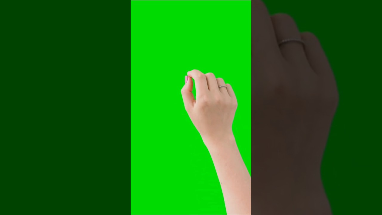 Female Hand Screen Zoom Out Green Screen Free To Use 