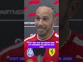 Lewis Hamilton's keeping watch on Doraine Pin's progress! #shorts #F1 #MiamiGP #Ferrari
