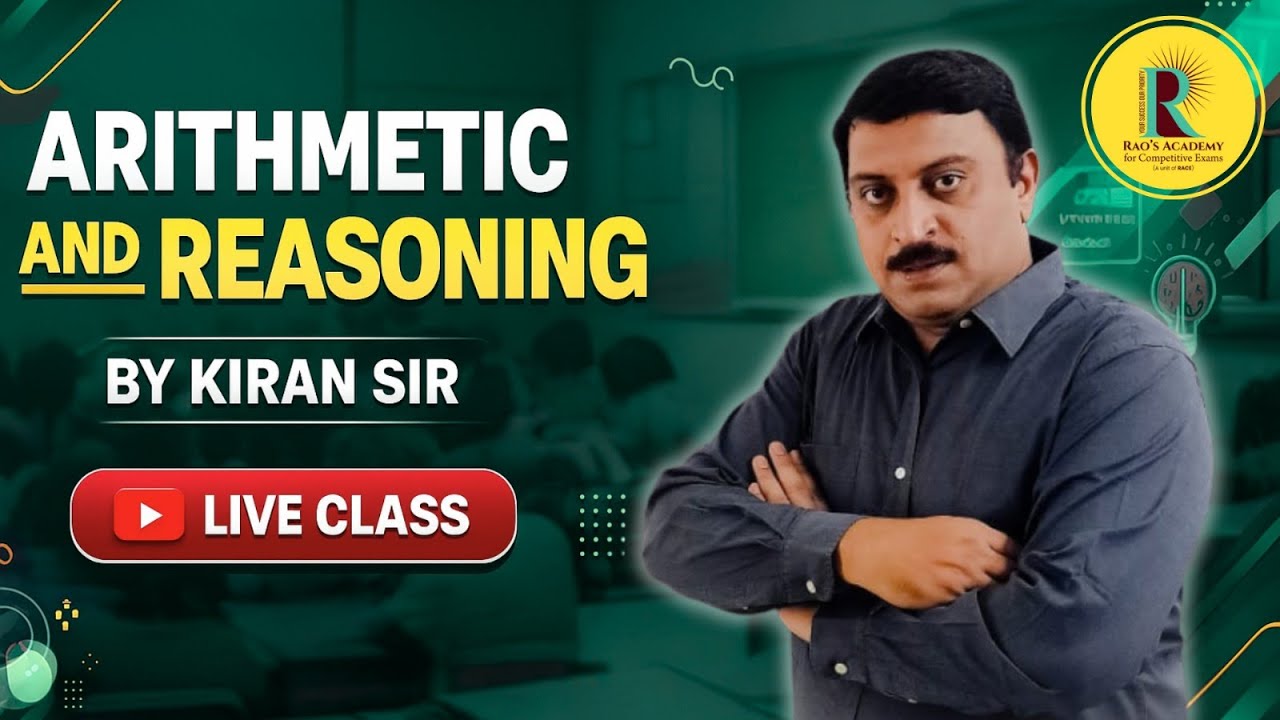 ARITHMETIC AND REASONING CLASS BY KIRAN SIR 