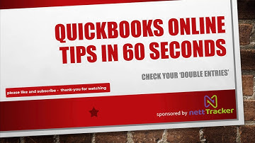 QuickBooks Online Tips in 60 Seconds - 043 Check Double Entries