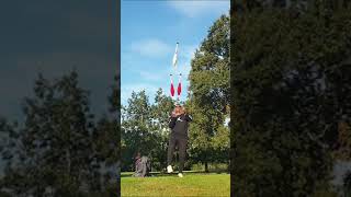 Juggling Clubs Multiplex start, catch behind the back #shorts