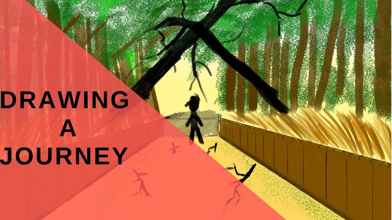 how to draw a journey scene YouTube
