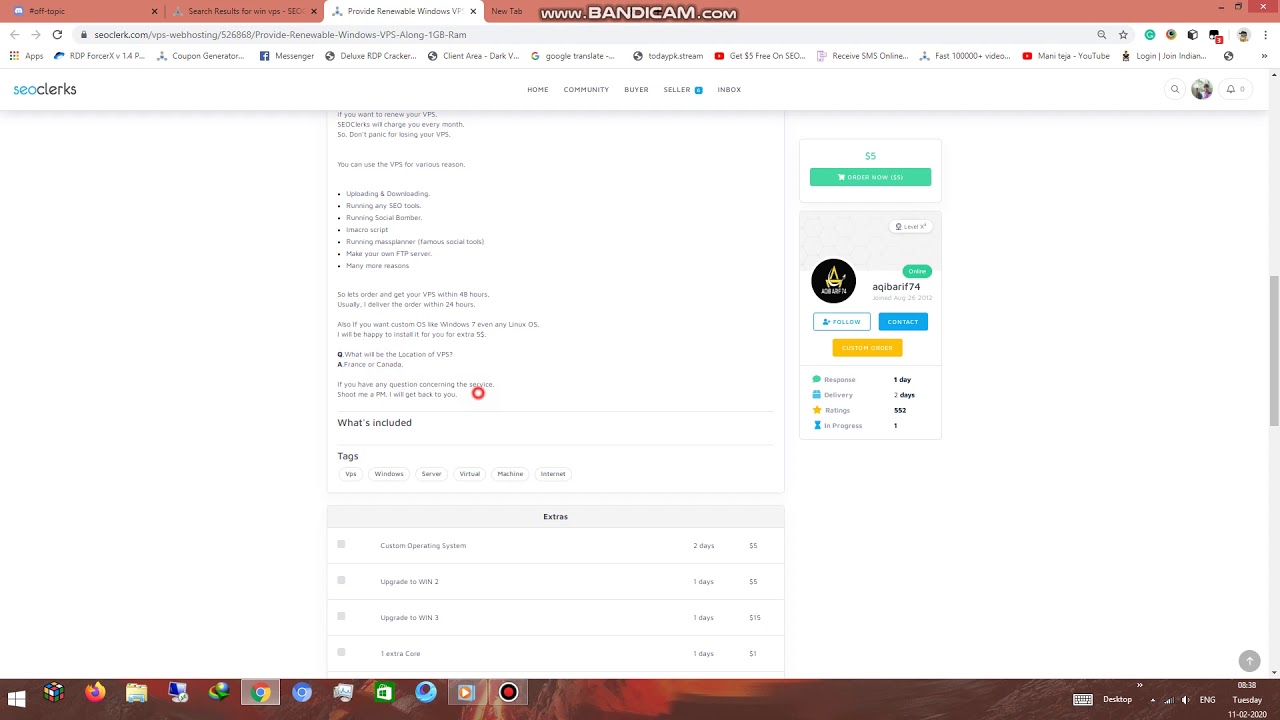Cheap Renewable Windows VPS  and RDP Along 1GB Ram $5
