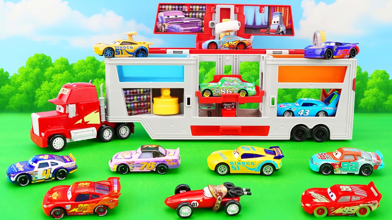 Disney Pixar Cars Unboxing Review | Lightning McQueen | Mattel Disney Pixar Cars Glow Racers Playset