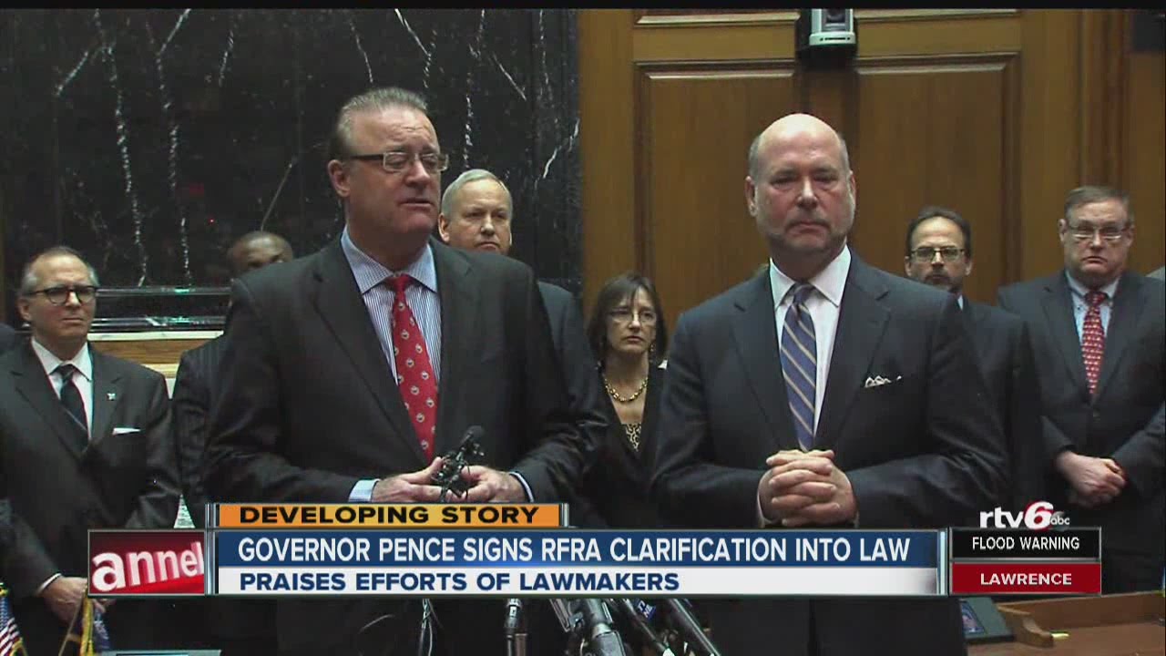 Gov. Pence signs RFRA changes into law