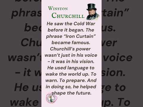 🎧 Listening to English Stories- Winston Churchill 📝🌱 #english #history #biography
