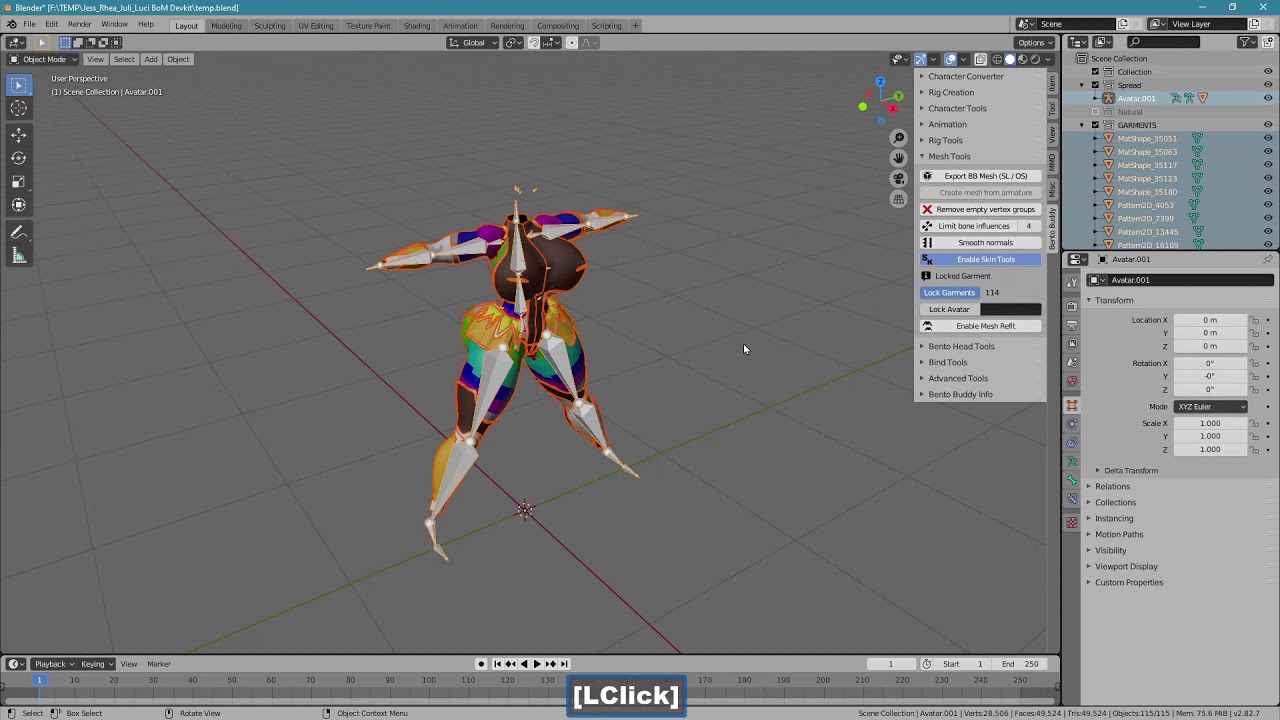 Bento Buddy - Skin tool now supports multiple mesh simultaneously - YouTube