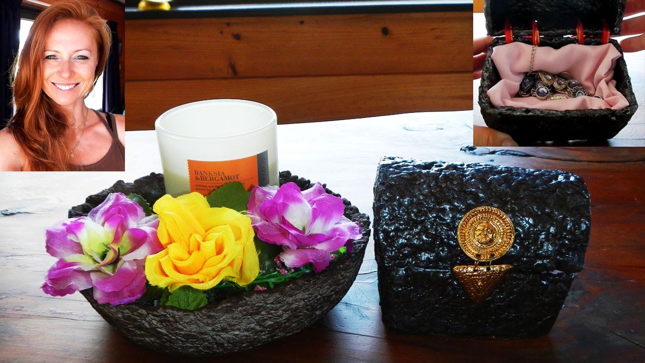 How to make a chest and or a bowl from egg cartons YouTube