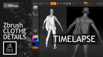 Timelapse; Zbrush Clothe, Pants Detailing