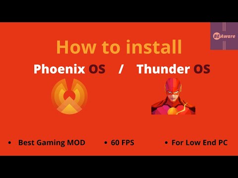 How to install Thunder OS v4.4 Lite for PUBG? | Install Phoenix OS on Laptop / PC for PUBG mobile?