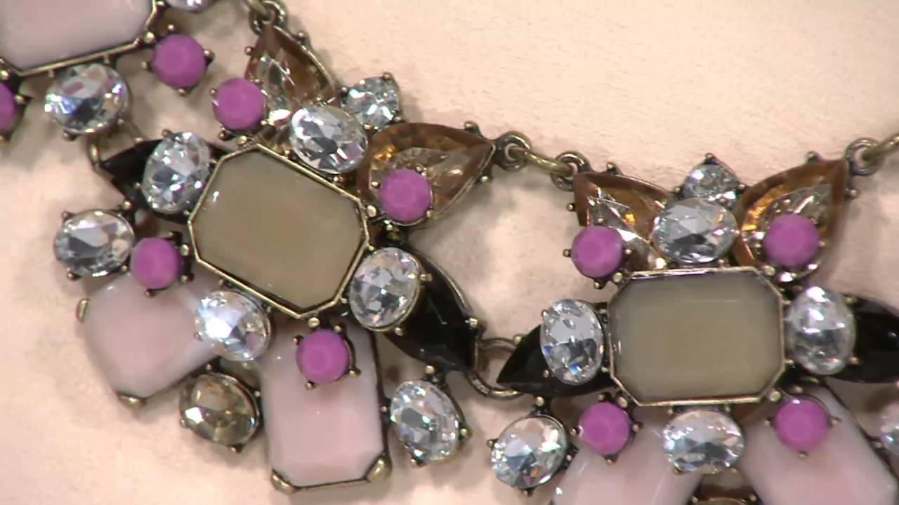 Joan Rivers Jeweled Couture 18" Statement Necklace w/ 3" Extender on QVC