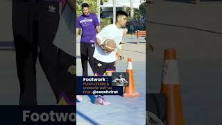 Punch Dribble Crossover Pull Up Finish | Basketball Footwork Drill | VIRAT DHAKAD Coach