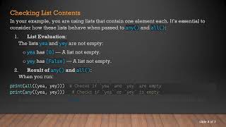 Understanding the any() and all() Functions in Python: Why They Return True When You Expect False