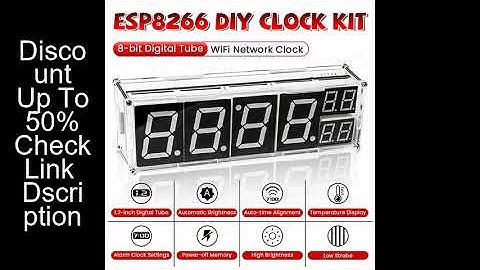 DIY Kit Electronic Network Clock WiFi ESP8266 Module 8-bit Digital Tube Display Time Temperature Ala