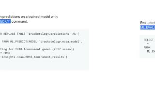 25  BigQuery ML key commands