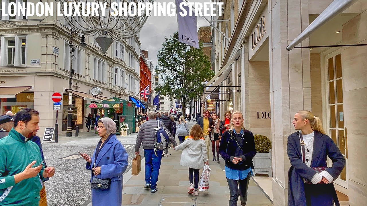 Walking in Mayfair London, New Bond Street  - Central London Luxury Shopping - October 2021[4K HDR]