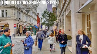 Walking in Mayfair London, New Bond Street  - Central London Luxury Shopping - October 2021[4K HDR]