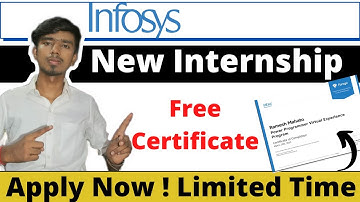 Infosys Internship 2022 | Infosys Virtual Internship | Free Certificate