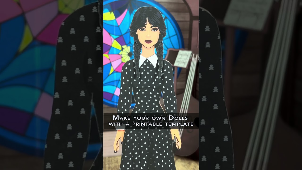 Printable Wedneasday Paper Dolls 