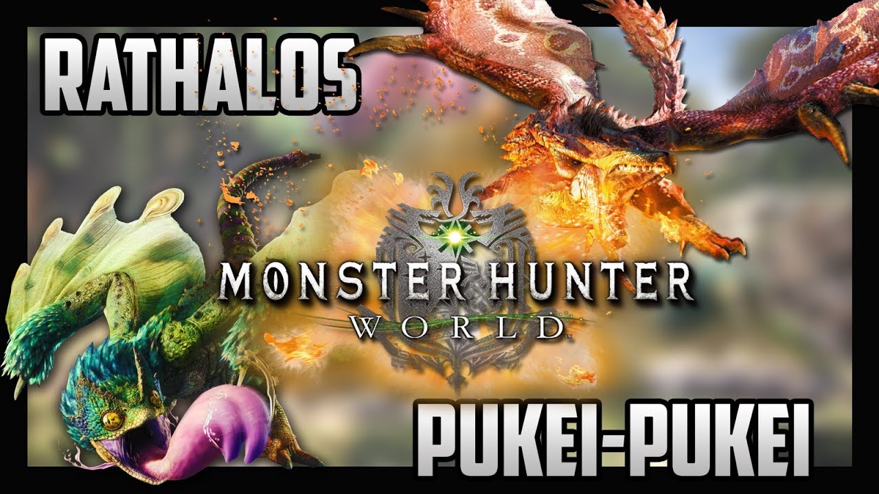RATHALOS vs PUKEI PUKEI vs HUNTER | Monster Hunter World Katana ...