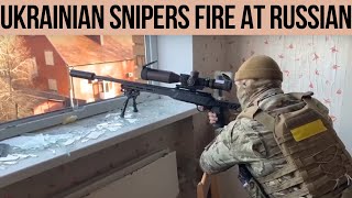 Ukrainian snipers fire at Russian soldiers on urban battlefield in Bakhmut!