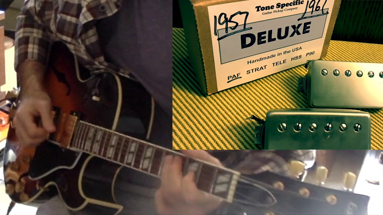 57/65 Deluxe P.A.F. Set by Tone Specific in Gibson ES-175 Copy