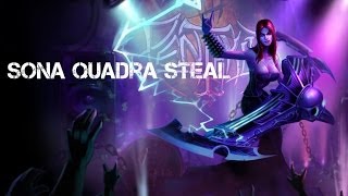 League of Legends  Quadra steal with sona